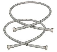Connettore flessibile da 3/8” per rubinetti e raccordi, 100 cm, set da 2