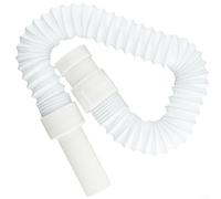 Connettore flessibile per tubo di scarico per lavabo, doccia o lavello della cucina, regolabile, 34,5-78 cm, design a S con rinforzo in filo di acciaio inossidabile, per impianti idraulici domestici