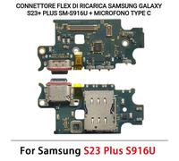 CONNETTORE FLEX DI RICARICA SAMSUNG GALAXY S23+ PLUS SM-S916U + MICROFONO TYPE C