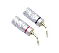 Connettore for altoparlante con bloccaggio a doppia vite in oro 24k for cavo for altoparlanti Connettore for altoparlante audio con cavo con spina a banana da 4 mm(Leaf Type)