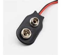Connettore for batteria 9V con clip a scatto, cavo di collegamento in PVC morbido, supporto for batteria in pelle TBH-S1, 10 pezzi