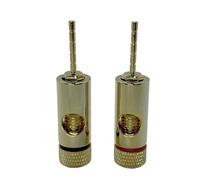 Connettore for cablaggio amplificatore audio con cavo senza saldatura maschio a banana for altoparlante con blocco a vite for adattatore a banana con pin da 2 mm placcato in oro(1Pcs Red)