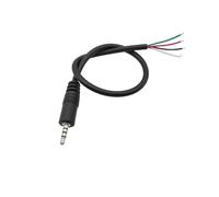 Connettore for cuffie audio mono/stereo da 2,5 mm maschio/jack femmina 2/3/4 poli, estensione pin, cavo a filo nudo, saldatura fai te, riparazione(4Pole Male,5Pcs)