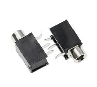Connettore for cuffie, jack femmina da 3,5 mm, for montaggio su PCB, PJ-316, terminali audio e video, DIP-3, PJ316, 3,5 mm, nero, 10 pezzi
