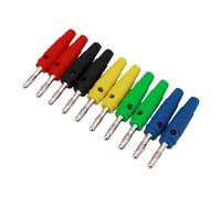 Connettore for sonda di prova con spina a banana maschio da 4 mm a vite impilabile laterale da 10 pezzi(Blue)
