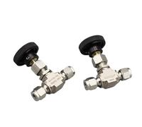 Connettore for tubo a doppia ghiera a compressione in acciaio inossidabile 316L, valvola a globo con ago regolabile, diametro esterno 3, 4, 6, 8, 10, 12, 14 mm, 1/8" 1/4" 3/8,(6MM)