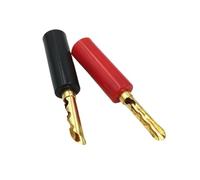Connettore for tubo audio silenzioso a banana maschio da 4 mm placcato oro da 300 pezzi(Black)