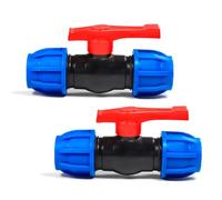 Connettore for Valvola Di Arresto for Tubi Dell'acqua HDPE, Sistemi Di Irrigazione E Sistemi Di Compressione, 20 mm/25 mm/32 mm, Ampia Applicazione, Confezione Da 2(20mm)