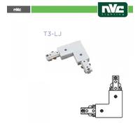 Connettore Forma L per Binario Monofase Bianco Compatibile Illuminazione