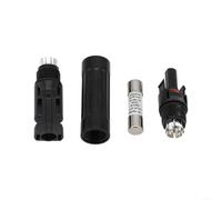 Connettore fusibile per pannelli solari, compatibile con fusibili in linea da 15 A e 30 A, colore nero (15 A)