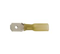Connettore Giallo Termorestringente Maschio Push-On 6,3Mm 25Pz 30239