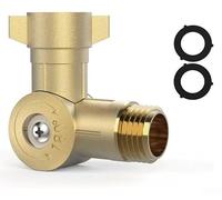 Connettore girevole in metallo regolabile a 180°/360°, connettore per tubo flessibile resistente alle pieghe da 3/4", con 2 guarnizioni O-Ring, per tubi standard (oro)