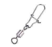 Connettore Girevole Pesca,durevole in acciaio inox con quick lock apertura rapida,Rotatore Pesca resistente alla ruggine for pescatori sportivi,ambienti marini e acqua dolce