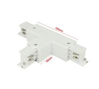 Connettore Giunto Forma T Destro Colore Bianco Per Barra Sistema Binario Trifase