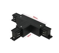 Connettore Giunto Forma T Destro Colore Nero Per Barra Sistema Binario Trifase C