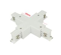 Connettore Giunto Forma X Colore Bianco Per Barra Sistema Binario Trifase CB401