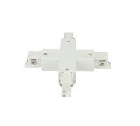 Connettore Giunto Forma X Colore Bianco Per Barra Sistema Binario Trifase CB4010