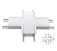 Connettore Giunto Forma X Standard 16W Bianco 4000K Per Lampada Led Lineare Da