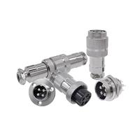 Connettore GX20 spine femminili, boccola flangia diametro 20mm circolare push-pull 2/3/4/5/6/7/8/9/10/12/14/15 pin 1 pezzi (GX20 flange socket,4P)