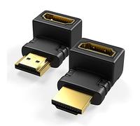 Connettore HDMI ad angolo 90° e 270° (2 pezzi) | Adattatore HDMI maschio-femmina tipo A | Contatti dorati | 4K Ultra HD, 3D, HDR, ARC, Full HD 1080p