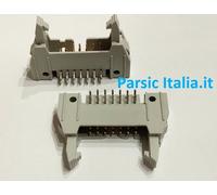 Connettore IDC Maschio 14 poli 90° PCB c. Blocco/Estrattore P=2,54 ( = 40 PEZZI)