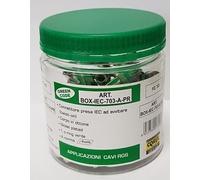 Connettore IEC ad avvitare in ottone nichelato con o'ring per cavi Ø6.7MM 50 pz