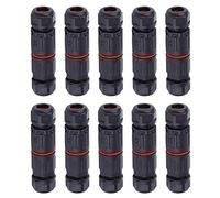 Connettore impermeabile, 10pcs IP68 Cavo di filo elettrico impermeabile Connettore per cavo impermeabile 3pin Connettore Tappo esterno Socket 0,5 mm² ~ 2,0 mm²