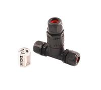 Connettore impermeabile a forma di I/T IP68 Connettori a filo 2/3/5 pin Terminali a innesto rapidi a vite Scatola di giunzione elettrica for cavi Ø 4-10 mm (Size : 3P T Type)
