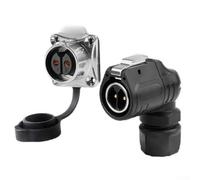 Connettore impermeabile ad angolo retto LP-20 a 2-4 pin per uso industriale resistente con valutazione 20A 500V e prestazioni di tenuta IP68 (2 core)