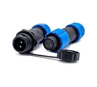 Connettore impermeabile serie SP13 2 pin in linea Presa Femmina e Presa maschio Destra con Coperchio impermeabile, Aviation SP13 Serie Impermeabile Circolare Spina Maschio e Connettore Presa