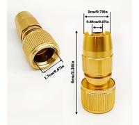 Connettore in alluminio per for tubi acqua espandibili placcato rame 6,2 cm