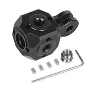 Connettore in alluminio per fotocamera DSLR Vlog LEDMic Light MagicCube treppiede Mount Converter 1/4 "3/8" fori di posizionamento foro