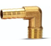 Connettore in ottone 6 8 10 12 16 mm a 1/4 1/8 1/2 3/8 Raccordo filettato maschio for tubo flessibile portagomma in Adattatore giunto(1/2" 10mm Barb)