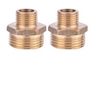 Connettore in ottone da 3/4" NPT maschio a NPT maschio da 2,5 cm, in ottone, per connettori idraulici, HVAC, carburante, aria, gas naturale - (2 pezzi)