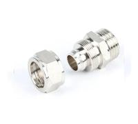 Connettore in rame per PC, attacco rapido pneumatico con filettatura a vite, 4 mm - 16 mm, tubo del gas, inserto one-touch, 1 pezzo (PC8-03)