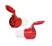 connettore industriale, 16A, 32A, IP44, diritto, rosso