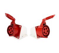 connettore industriale, 16A, 32A, IP44, diritto, rosso