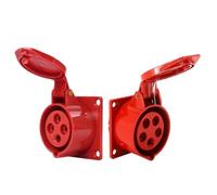 connettore industriale, 16A, 32A, IP44, diritto, rosso