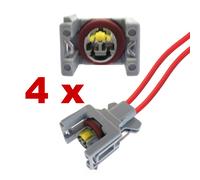 Connettore iniettore - DIESEL DELPHI DJ70229A-3.5- 21 con cavo (4 x FEMALE) auto