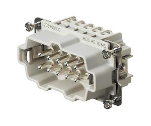 Connettore inserto Maschio Weidmuller HDC 10P+T 16A 500V 1203900000
