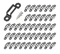 Connettore invisibile 2 in 1 con chiusura a vite per mobili e armadi, fibbia scorrevole a mezzo passaggio in acciaio inox, 42 x 10 mm, confezione da 50 (All-Pass)