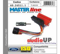 CONNETTORE ISO ALIMENTAZIONE/ALTOPARL. + CONNETTORE ANTENNA FORD TRANSIT 1997->