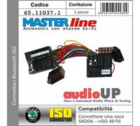 CONNETTORE ISO INTERFACCIA BLUETOOTH 40 FILI PER AUDI A4 DAL 2004 AL 2007.