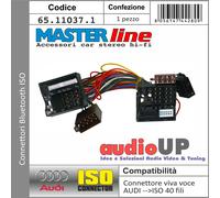 CONNETTORE ISO INTERFACCIA BLUETOOTH 40 FILI PER AUDI A4 DAL 2004 AL 2007.