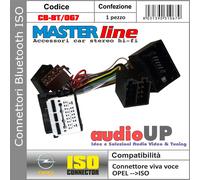 CONNETTORE ISO INTERFACCIA BLUETOOTH PER OPEL ZAFIRA 2012 IN POI - MASTERLINE