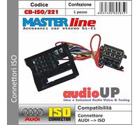 CONNETTORE ISO RADIO ORIGINALE PER AUDI A1. ADATTATORE AUTORADIO MASTERLINE