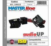 CONNETTORE ISO SISTEMA BLUETOOTH INTERFACCIA PER FIAT QUBO DAL 2008 IN POI.