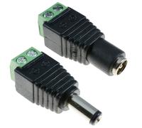 Connettore Jack DC Maschio + Femmina PAIR Con Plug Socket Terminali 2,1mm