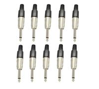 Connettore Jack Maschio Mono 6,3 mm - Confezione risparmio 10 Pezzi