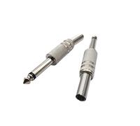 Connettore jack mono maschio e femmina da 6,35 mm, presa TS a 2 poli in metallo per amplificatore di chitarra, mixer, altoparlante, cavo fai da te (femmina)